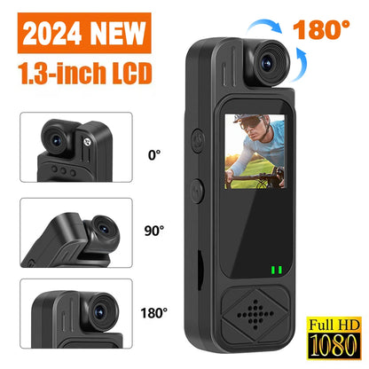 1080P Sports Camera HD Mini Portable Video Recorder Body Camera IR Night Vision Camera For Outdoor Riding Hiking Shooting Record - Universal Market