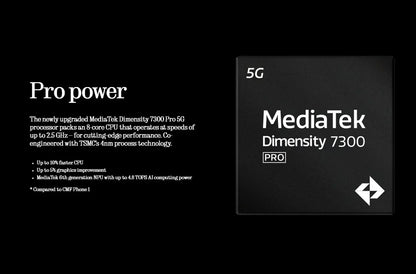 CMF Phone 2 Pro Global Version 6.77 AMOLED 120Hz MediaTek Dimensity 7300 Pro 5G  5000 mAh   Main Camera 50MP  33W