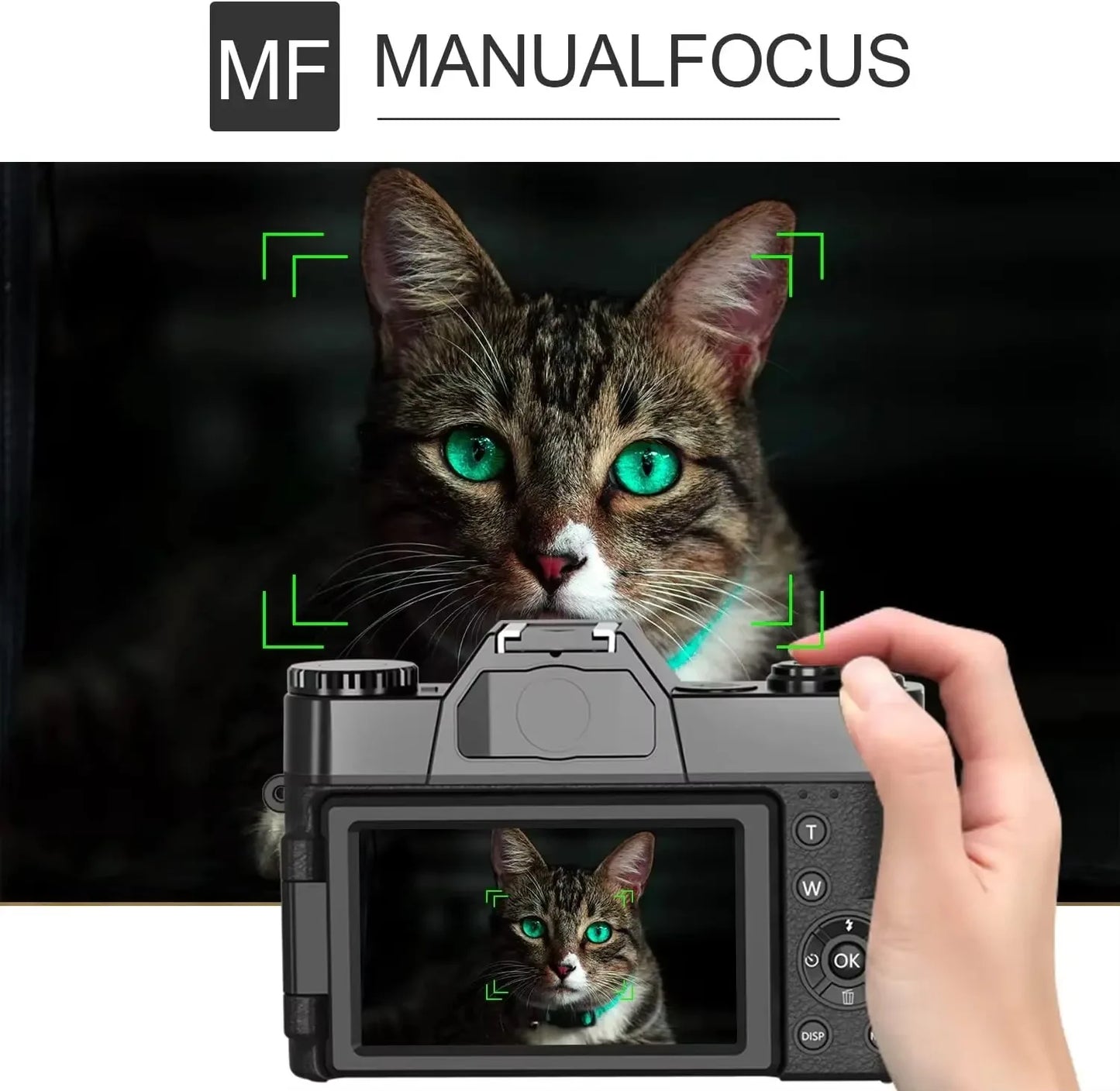 4K Compact Digital Photography Camera 16X 48MP Electronic Image Stabilization vlog Tiktok Ins Youtube Camcorder 3" Flip Screen - Universal Market