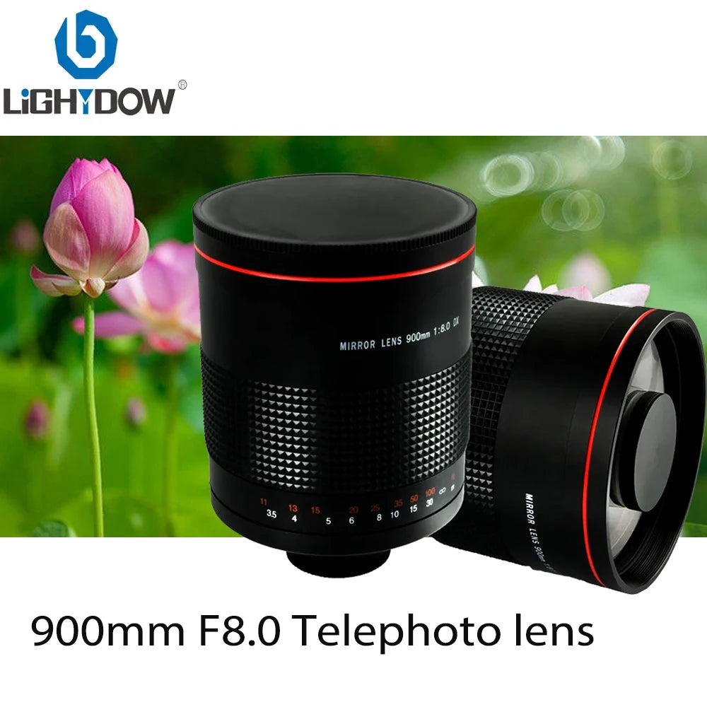 Lightdow Manual Telephoto Camera Lens 900mm F8.0 Reflex Lens Can Take Beautiful Pictures of Donuts for Canon Nikon Sony Camera - Universal Market