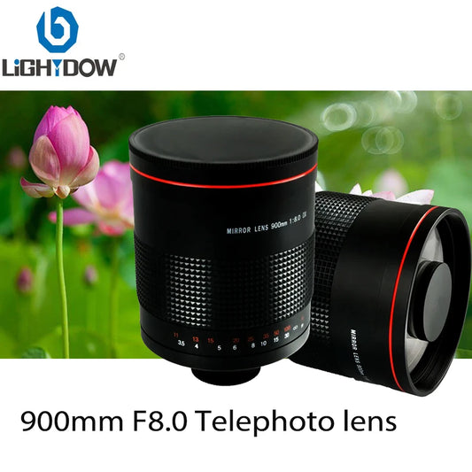 Lightdow Manual Telephoto Camera Lens 900mm F8.0 Reflex Lens Can Take Beautiful Pictures of Donuts for Canon Nikon Sony Camera - Universal Market