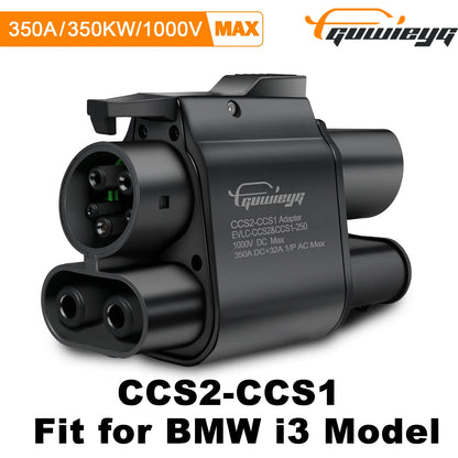 GUWIEYG CCS2 to CCS1 Adapter 350A 350kW From CCS2 to CCS1 DC+AC Electric Vehicle Charger DC 1000V Fast Ev Charging Adapter