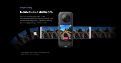 Insta360 X3 - Waterproof 360 Action Camera with 1/2" 48MP Sensors, 5.7K 360 Active HDR Video, 72MP 360 Photo, 4K Single-Lens