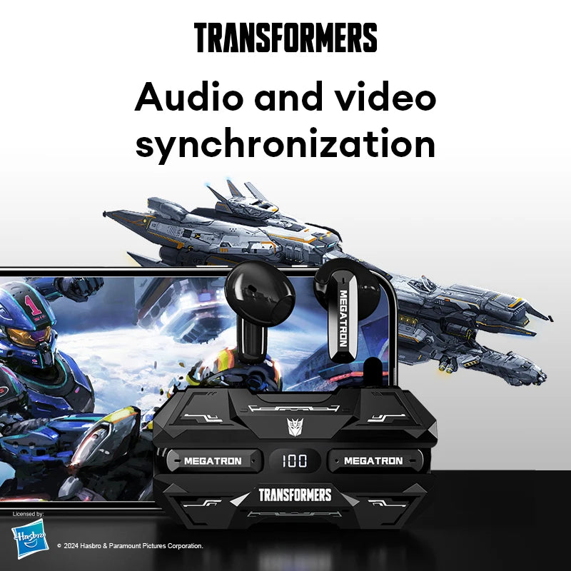 Choice TRANSFORMERS TF-T51 Bluetooth 5.4 TWS Earphones Low Latency Gaming Earbuds Long Endurance HiFi Music Headphones With mic - Universal Market