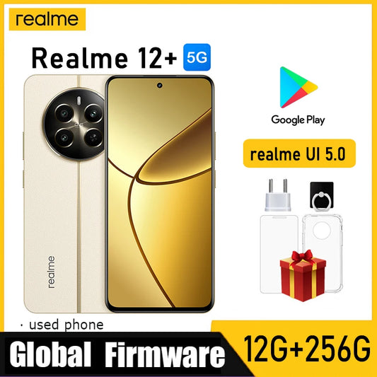 OPPO Realme 12+ 5G Smartphone Global firmware Unlocked realme 5.0 12GB 256GB 5000mAh realme UI 5.0 camera 50MP+16MP Used Phone