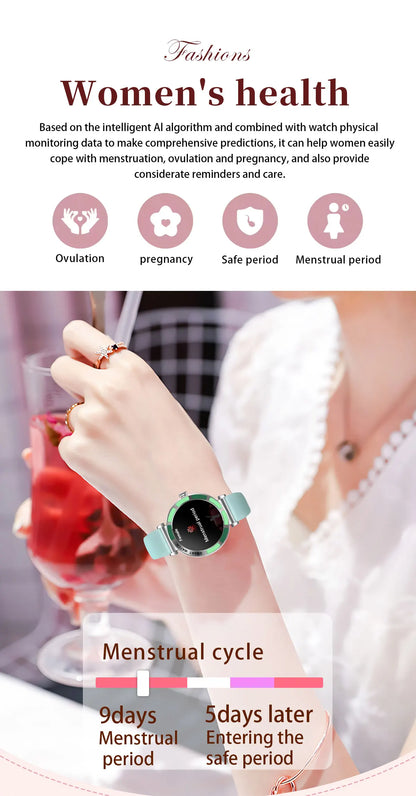 Time Owner Smart Watch 2025 Woman Bluetooth Call Watch Health Monitoring AI Voice Exercise Fitness Tracker Ladies smartwatch
