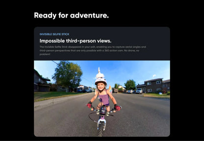 Insta360 X3 - Waterproof 360 Action Camera with 1/2" 48MP Sensors, 5.7K 360 Active HDR Video, 72MP 360 Photo, 4K Single-Lens