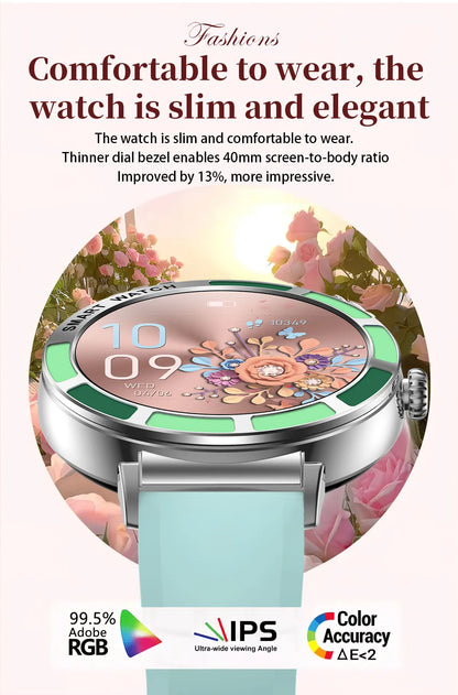 Time Owner Smart Watch 2025 Woman Bluetooth Call Watch Health Monitoring AI Voice Exercise Fitness Tracker Ladies smartwatch