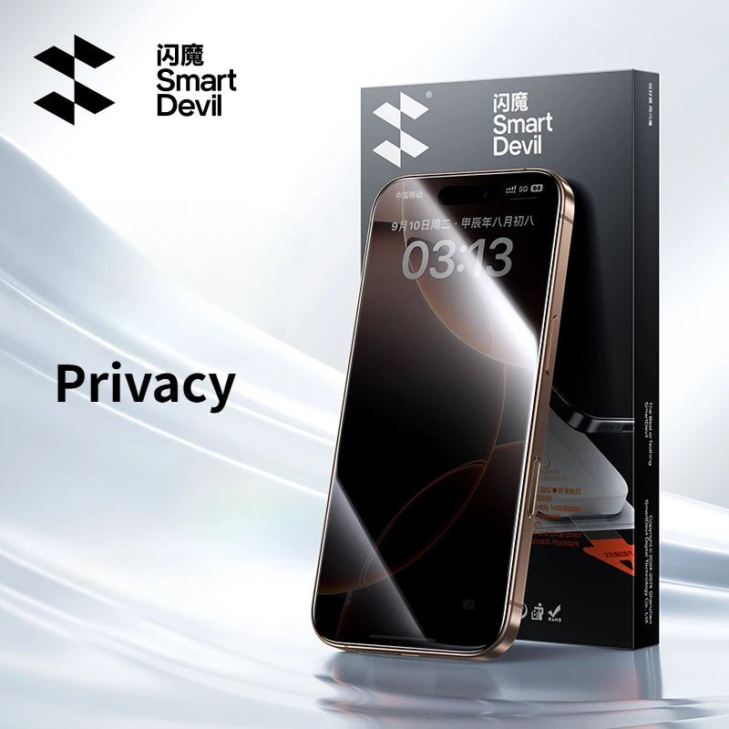 SmartDevil Borderless Temperd Glass for iPhone 16 Pro Max 16 15 Pro Max 15 Plus HD Clear Privacy Dust-free Box Screen Protector