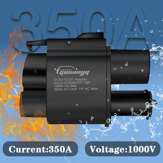 GUWIEYG CCS2 to CCS1 Adapter 350A 350kW From CCS2 to CCS1 DC+AC Electric Vehicle Charger DC 1000V Fast Ev Charging Adapter