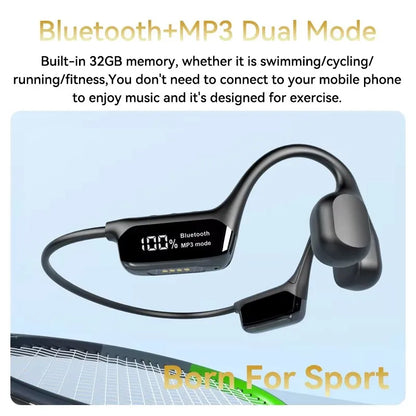 Xiaomi Bone Conduction Earphone IPX8 Wireless Open Headset Bluetooth 5.3 Swimming Bluetooth Headphones 32GB MP3 Sports Earbuds - Universal Market