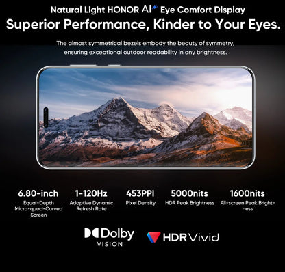 Original New Arrival HONOR Magic7 Pro Global Version 5G Smartphone Snapdragon 8 Elite 6.8''120Hz Display 100W Fast Charger IP69