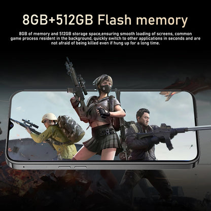 Global Vision 17 Pro Max Smartphone 5G Android 12 8GB RAM 512GB ROM 6.3 Inch Phone 2280x1080HD 24+48MP 4 5G Network Mobile Phone