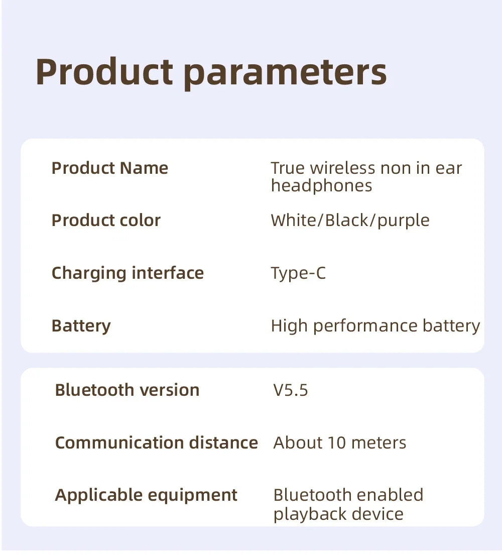 Xiaomi K02 Wireless Bluetooth 5.5 Smart with Microphone Noise Cancellation Sports OWS Long Resistance Headphones - Universal Market