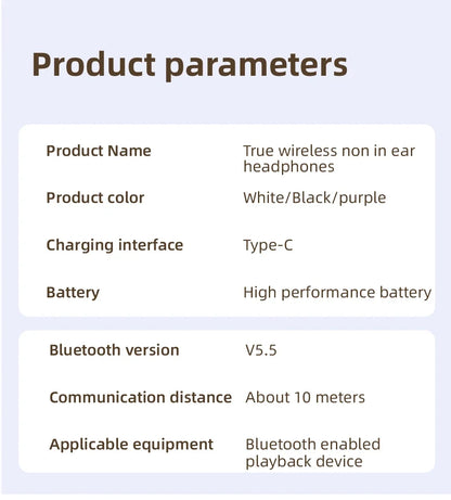 Xiaomi K02 Wireless Bluetooth 5.5 Smart with Microphone Noise Cancellation Sports OWS Long Resistance Headphones - Universal Market