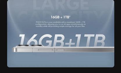 NEW 5G POCO F6 Pro Global Version Smartphone 256GB 512GB 1TB Snapdragon® 8 Gen 2 120W HyperCharge WQHD+120Hz Flow AMOLED Display