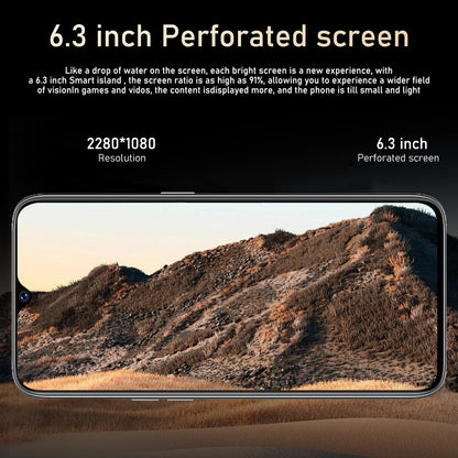 Global Vision 17 Pro Max Smartphone 5G Android 12 8GB RAM 512GB ROM 6.3 Inch Phone 2280x1080HD 24+48MP 4 5G Network Mobile Phone