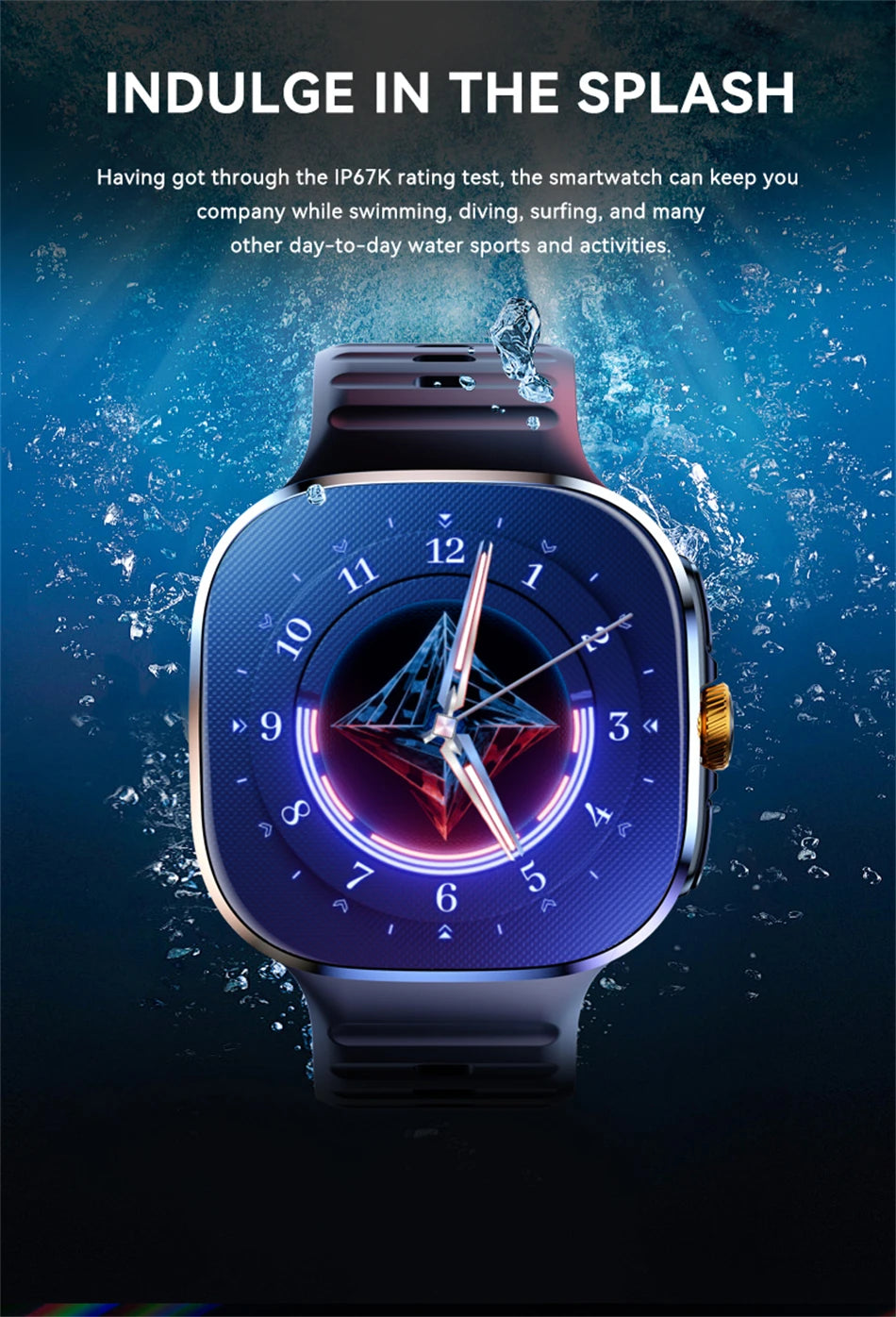 8GB+128GB RAM 5G/4G Android 9.0 Smart Watch 2.4 inch AMOLED 2100mah Battery 900W Camera GPS WIFI Google APPS Download Smartwatch