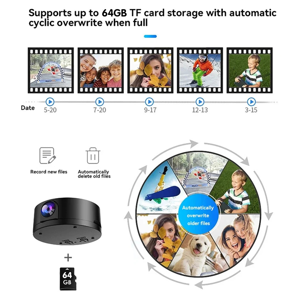 HD 1080P Mini Camera Wireless WiFi Monitoring Video Recorder Security Camera Smart Home Motion Detection Surveillance Camcorder - Universal Market