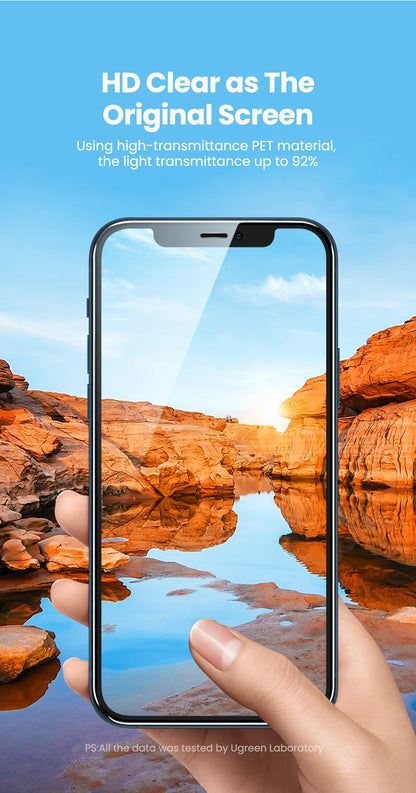 UGREEN for iPhone 15 11 12 13 14 Pro Max Glass Screen Protector for iPhone 14 Plus Tempered Glass for iPhone XR Glass 9D Films