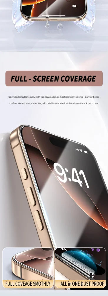 3Pcs For Apple iPhone 16 16e 15 14 13 12 11 XR XS Pro Max PLUS Screen Protector Toughened Glass Phone With Install Kit