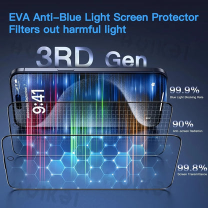 2 Pack For IPhone 17 Pro Max 16 15 Pro Tempered Glass Screen Protector  Auto Dust-Elimination Installation Bubble Free HD Clear