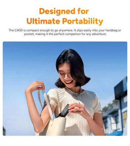 SJCAM C400 4K 30fps Dual Screen Action Camera with 90 Degree Flip Touch Screen 6 Axis Gyro Stabilization Long Battery Life - Universal Market