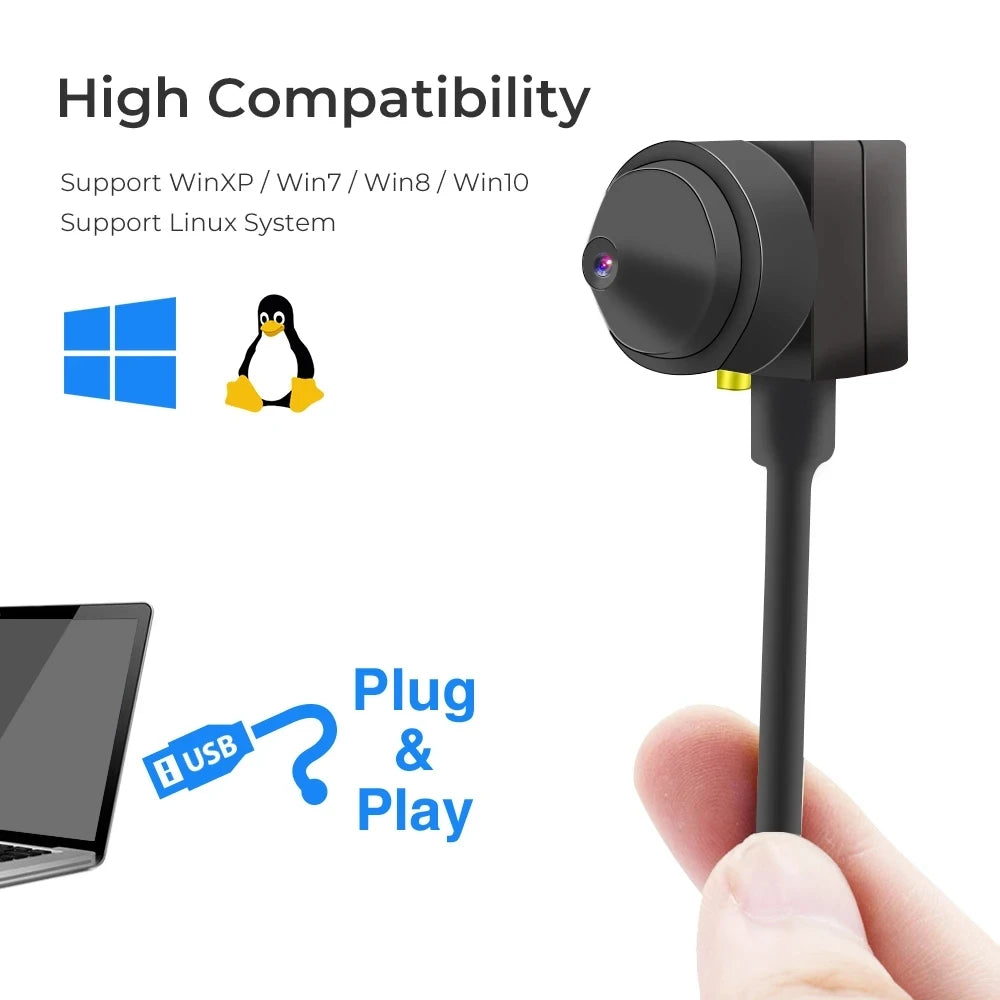 2MP Webcam Mini USB Camera with 2.8/3.7mm Lens Full HD 1080P Webcam for PC Mini Camera CCTV Outdoor Camcorder Security Video Cam - Universal Market