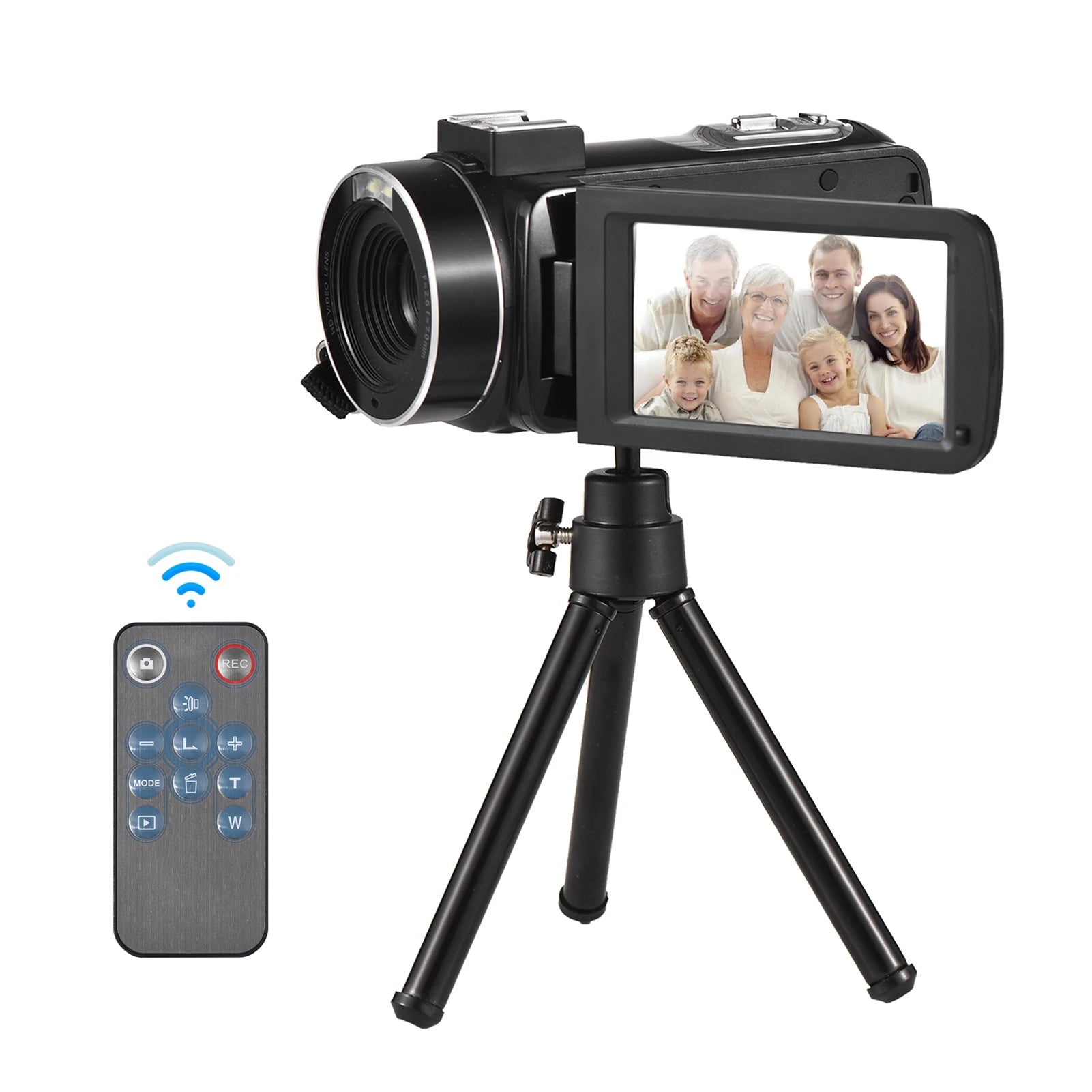 Andoer 2.7K Digital Video Camera Camcorder DV Recorder 48MP 16X Digital Zoom 3.0 Inch  Touch Panel Supports Face Detection Be - Universal Market