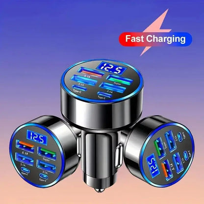 300W USB Car Charger PD QC3.1 USB C Car Phone Charger Type C Adapter for iPhone Samsung Huawei Xiaomi Quick Charge ﻿