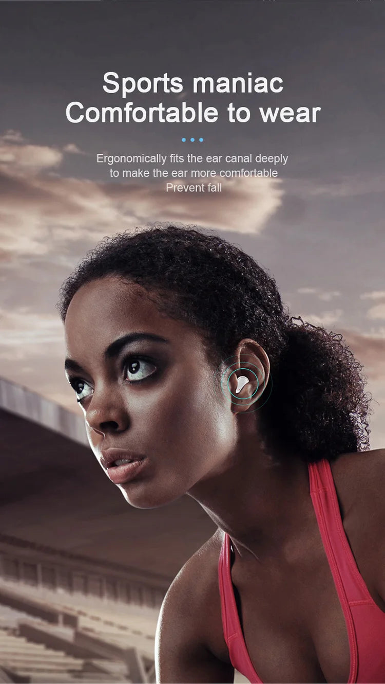 Original A6S TWS Headset Wireless Earphones Bluetooth Headphones Sport Stereo Fone Bluetooth Earbuds for Xiaomi Huawei iPhone - Universal Market