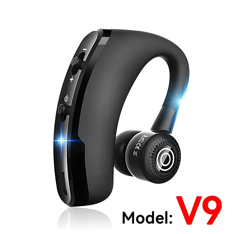 New V8 Wireless Bluetooth Single Earphone With HD Mic Stereo Headset Handsfree Call Business Headphone For Sports Driving Travel - Universal Market