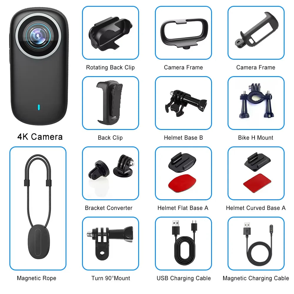 4K portable WIFI camera, sports bike camera, integrated helmet handlebar, motorcycle, road sports camera, mini UHD sports camera