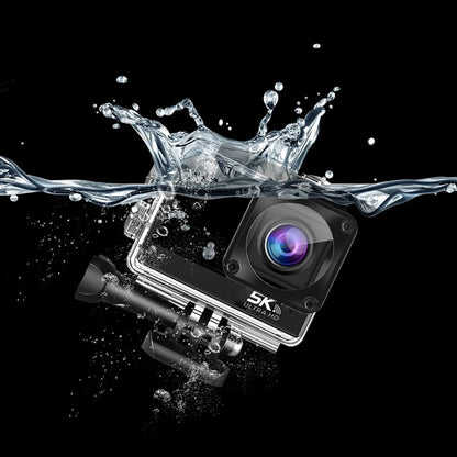 Action Camera F6W Wireless Mic 5K 4K60FPS 48MP 2.2" Touch LCD EIS Dual Screen Wi-Fi 170D Waterproof 30M 8X Zoom Sports Camera
