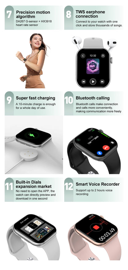2025 New Series 10 For Apple Watch 10 SmartWatch 16G Memory Music Video NFC Bluetooth Call Waterproof Smartwatch For Android IOS