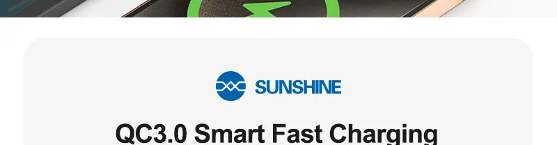 SUSNHINE SS-304Q 6-port Usb Digital Display Fast Charge QC3.0 Smart Fast Charge for Phone Tablet Watch Charging