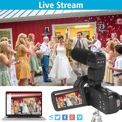 Full HD Video Camera Vlogging Camcorder For Youtube Live Stream WIFI Webcam Night Vision 4K 16X Zoom Photography Digital Cameras