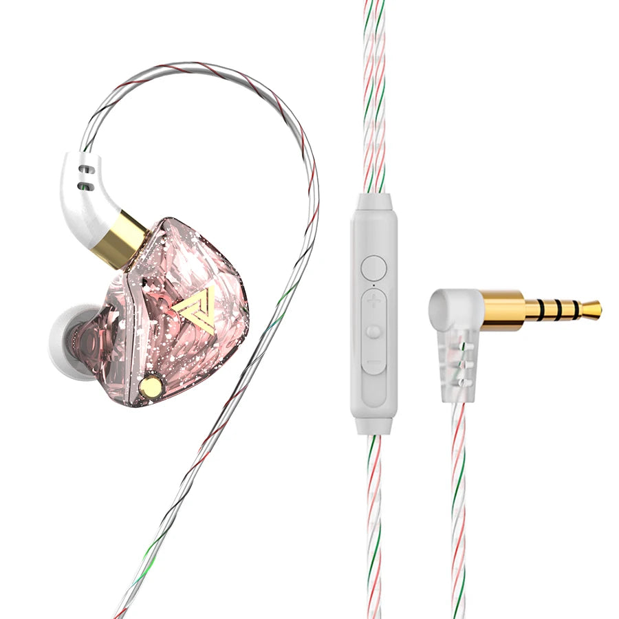 Original QKZ AK6 Copper Driver HiFi Wired Earphone 3.5MM Race Sport Headphone Bass Stereo Headset Music Earbuds In Ear With Mic - Universal Market