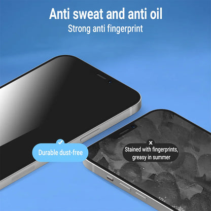 1-2PCs Privacy Screen Protector For iPhone 16 15 14 13 12 11 Pro Max XR XS X 8K Oleophobic Coating Dust free Installation Glass