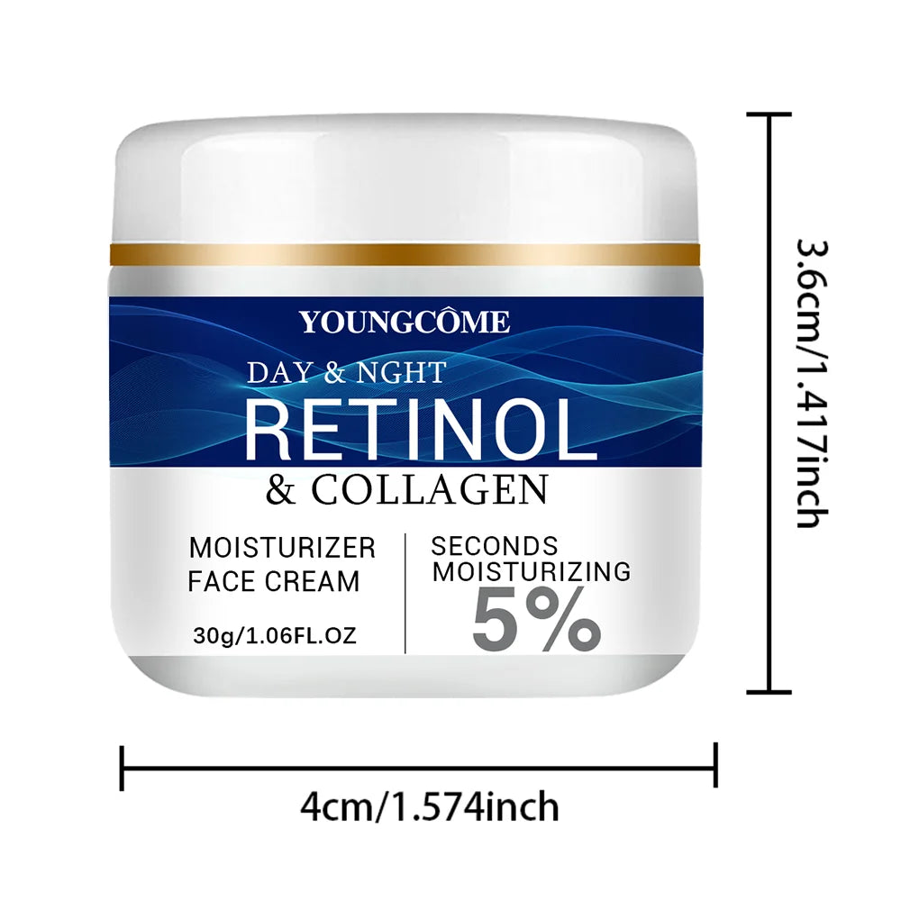 Collagen Retinol HyaluronicAcid Facial Cream Anti Aging Firming Lifting Fade Fine Lines Whitening Moisturizing Brightening Skin