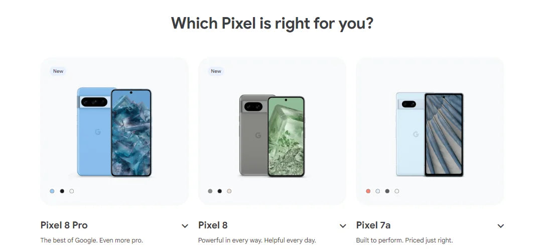 Google Pixel 8 5G Pixel8 6.2 inch OLED 8GB RAM 128/256GB ROM NFC Octa Core Google Tensor G3 Original Unlocked Android Cell Phone