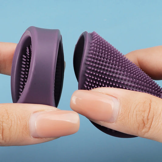 2pcs Set Facial Cleansing Brush Black Head Removal Brush Makeup Facial Skin Remover Suit