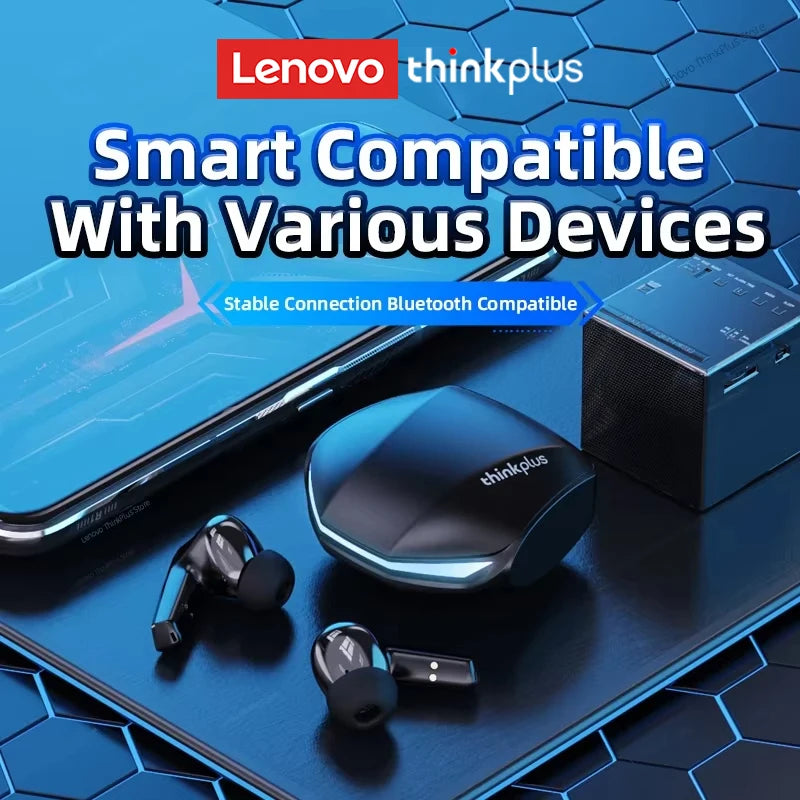 Lenovo GM2Pro Wireless Bluetooth Headset LED Light Waterproof Noise Cancelling Earbuds Wireless Headphones Bluetooth Earphones - Universal Market