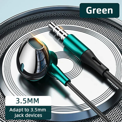 USB Type C Headphone HiFi Bass Stereo Volume Control Mic 3.5mm Wired Earbuds For Galaxy S24 S23 S22 S21 Ultra iPhone 15 Pro Max - Universal Market