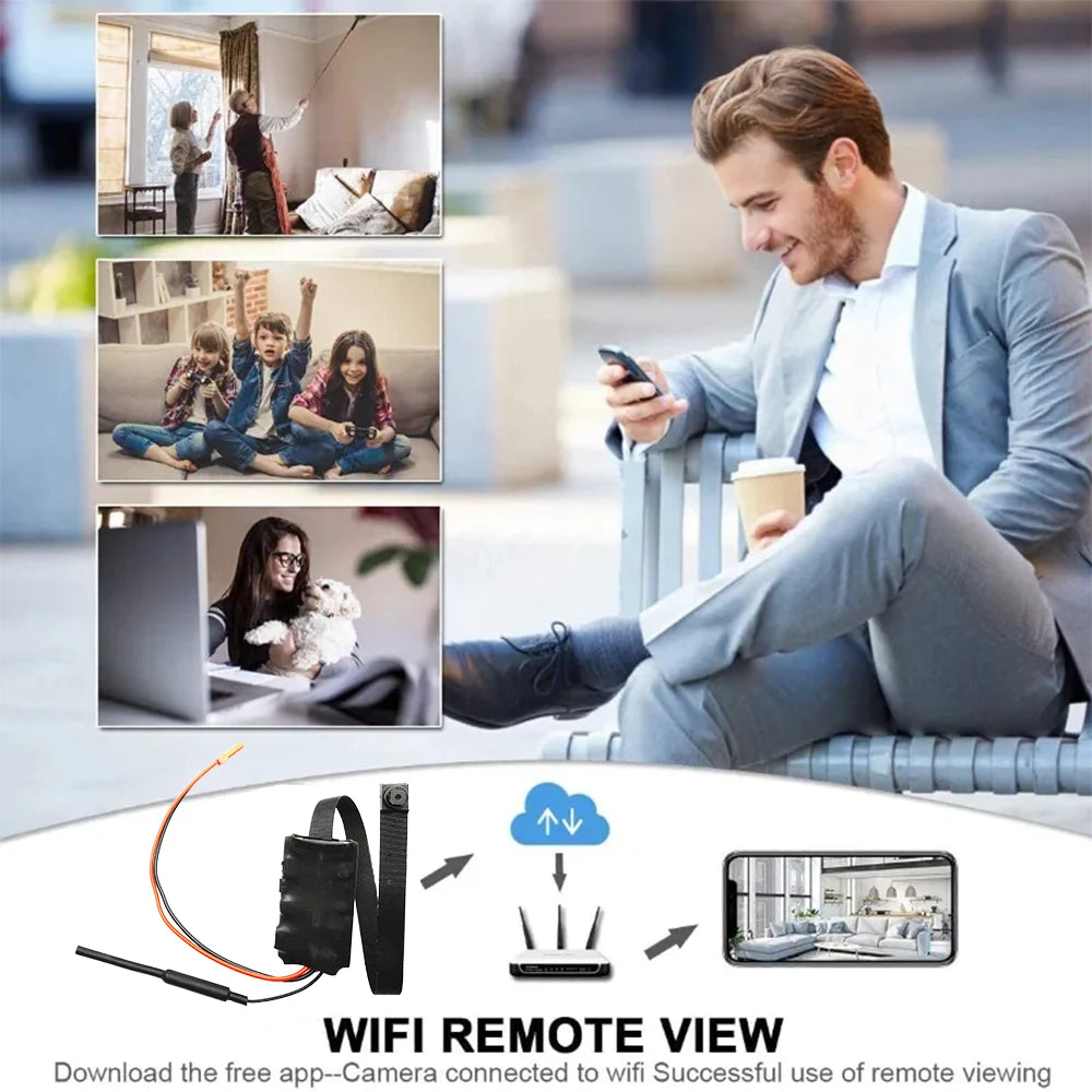 1080P HD Mini WiFi Camera Diy Module Nanny Video Recorder 4K Home Security Micro Camcorder Alarm RemoteControl Monitor hidden TF - Universal Market