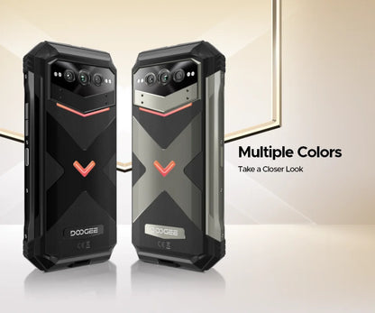 Global Version DOOGEE V Max Plus Rugged Phone 6.58" 120Hz 36GB(16+20) 512GB 200MP Ai Camera 22000mAh Lighting effect Android 14