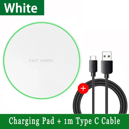 LED Light Wireless Charger Pad For iPhone 16 15 14 13 12 8 X XR Samsung Xiaomi  Airpods Pro Fast Wireless Charging Station