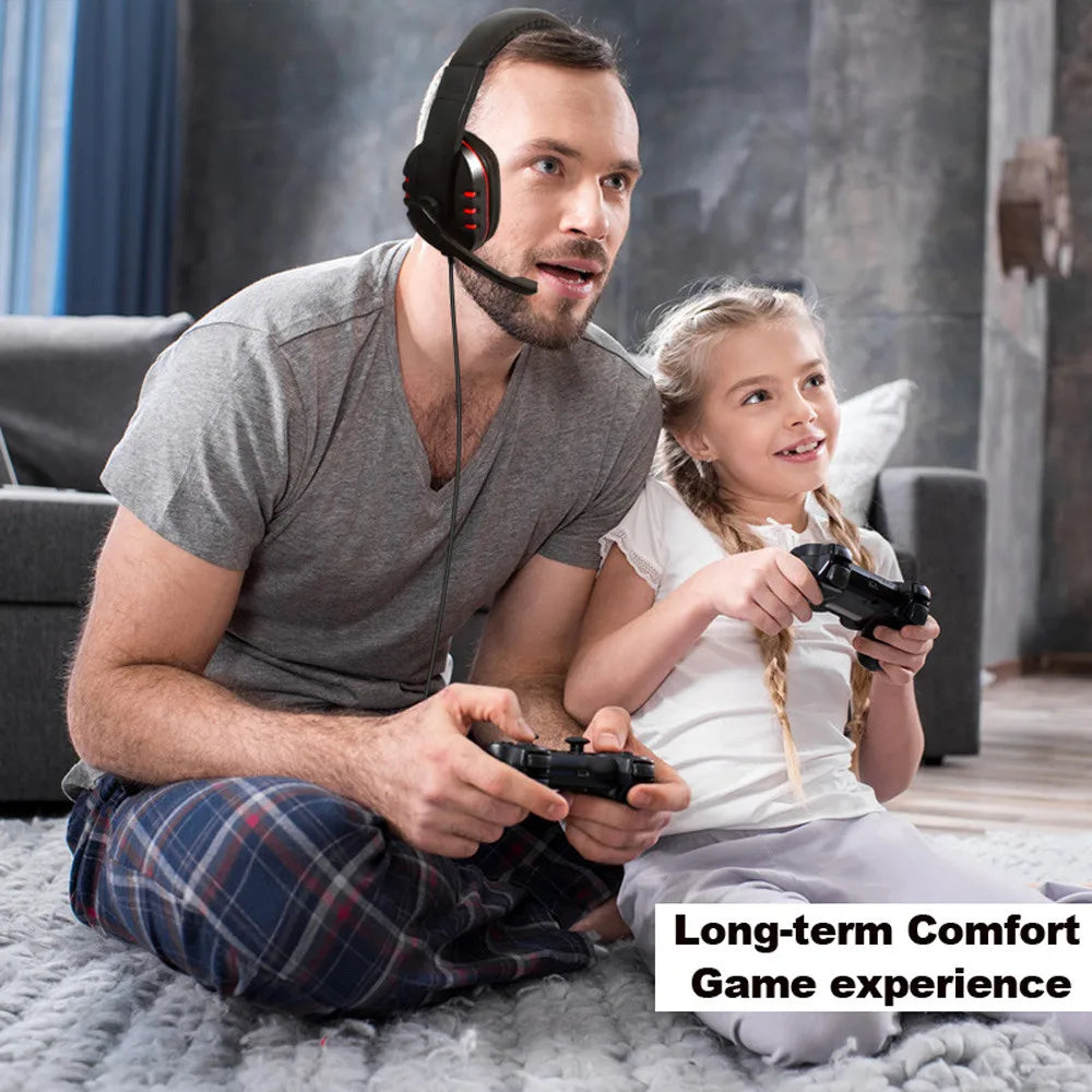 Gaming Headset 3.5mm Wired Over-Head Gamer Headphone With Microphone Volume Control Gamer Earphone Headset For Xbox PS4 PC - Universal Market