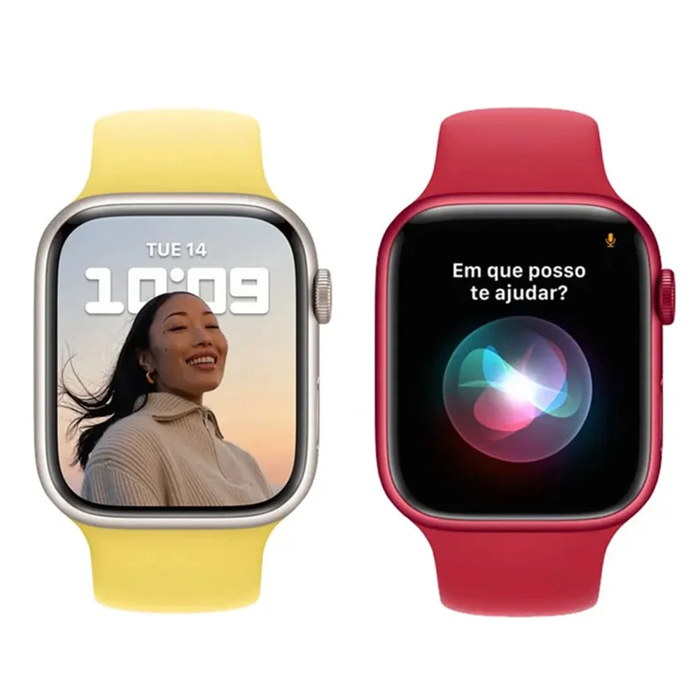 100% Original Apple Watch Series 7 41mm / 45mm Apple Watch S7 Aluminum Case with Sport Band iOS SmartWatch