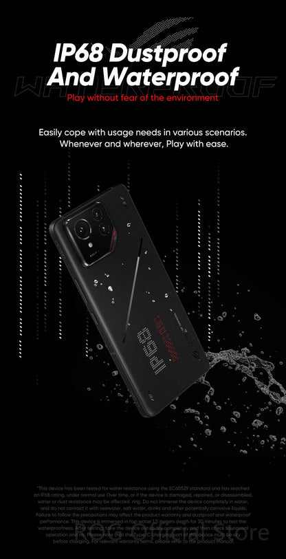 World Premiere ASUS ROG Phone 9 5G Smartphone Snapdragon 8 Elite 6.78‘’ 185Hz AMOLED Display ROG 9 Pro 5800mAh NFC Mobile Phone